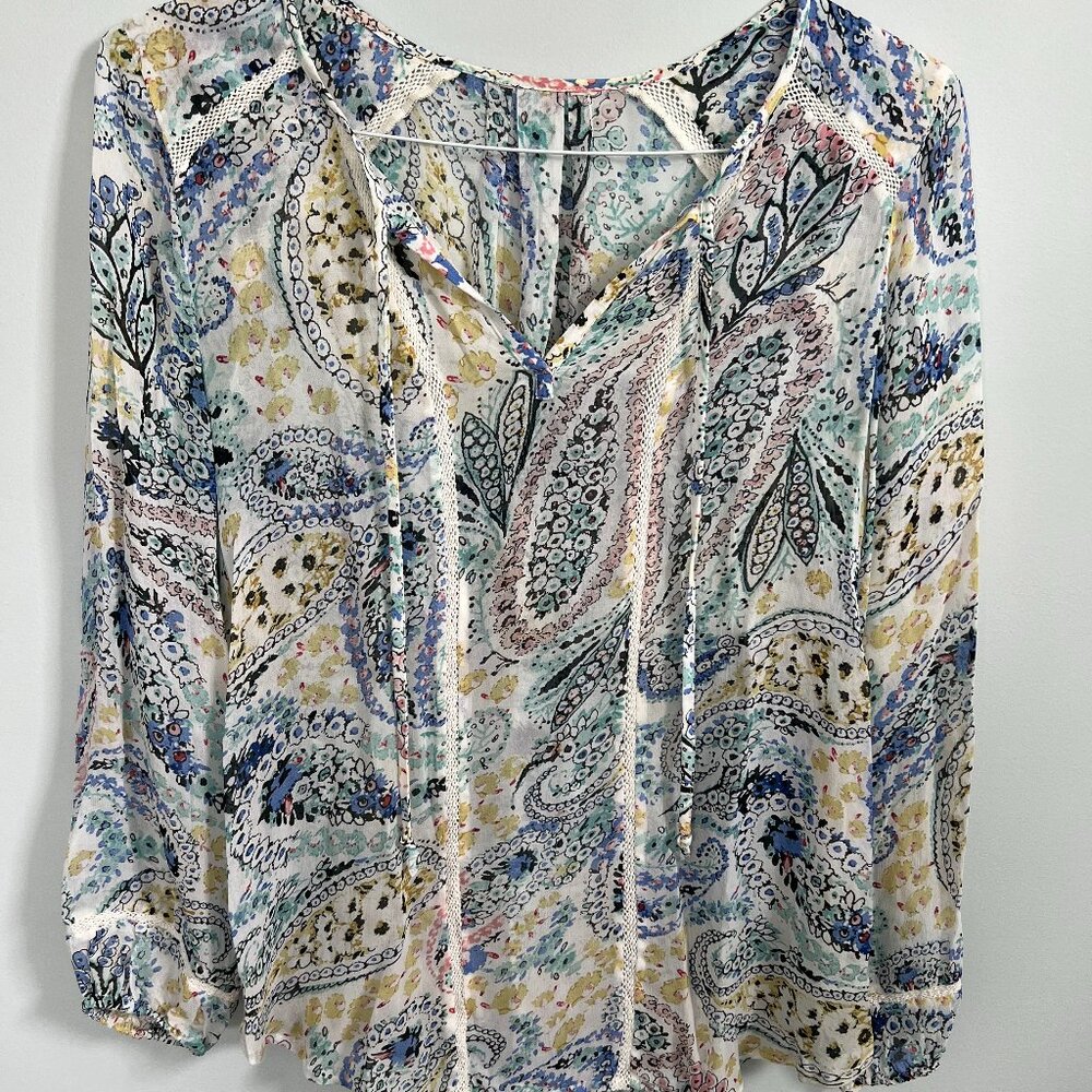 Lucky Brand Multicolor Paisley Blouse